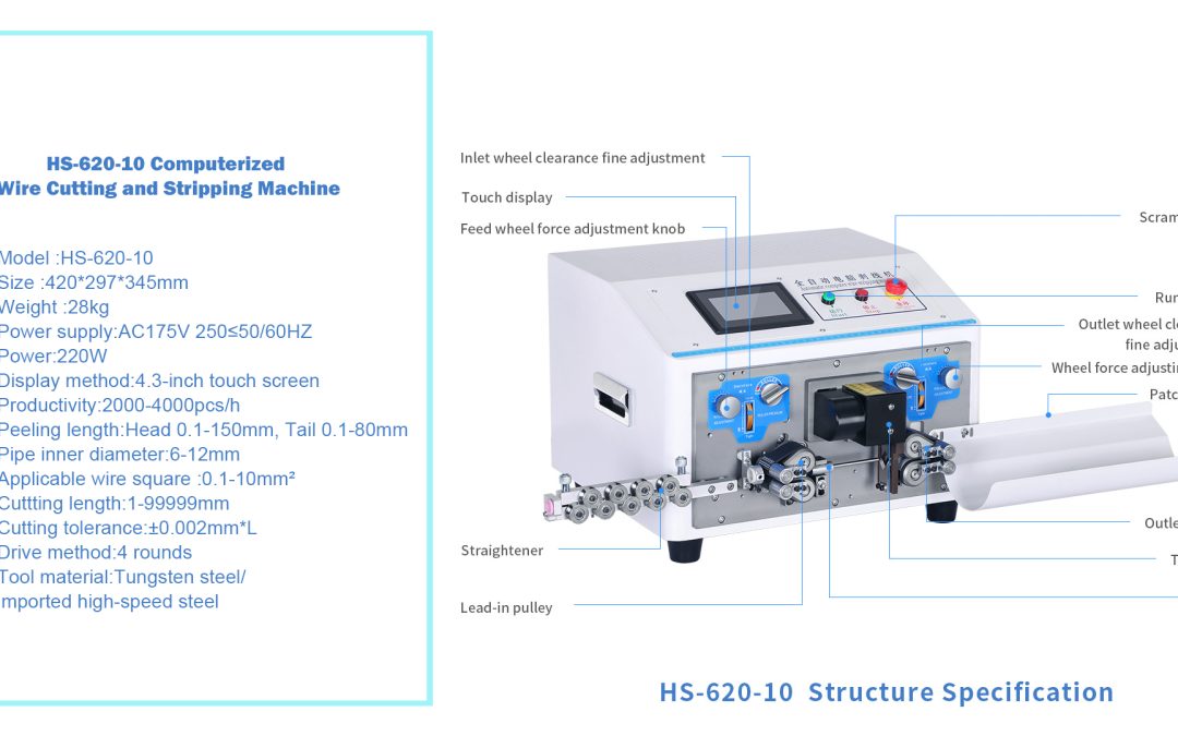 HS-620-10: The Ultimate Computerized Wire Cutting and Stripping Machine for 0.1 – 10 mm² Wires